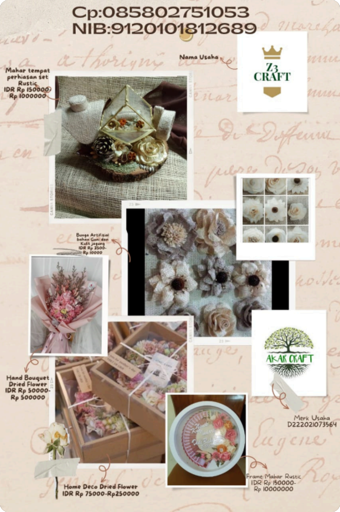 Hand Bouquet Dried Flower