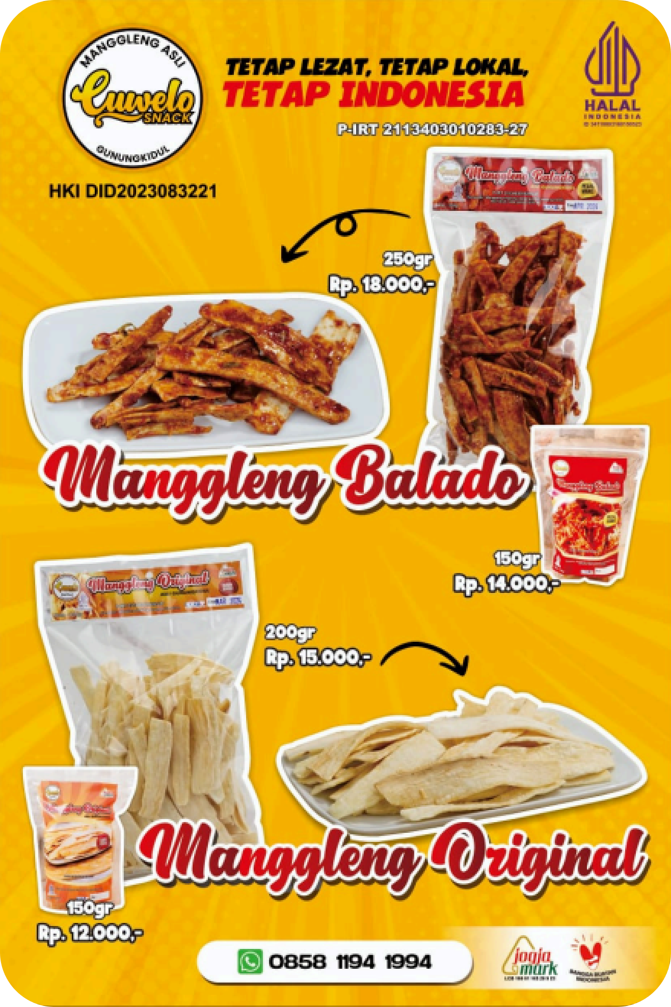 Manggleng Balado 250gr